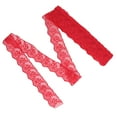 thumbnail image 2 of Lace Trim, Soft Elastic Lace Ribbon Comfortable Skin Friendly  For Gift Wrapping For Clothing For Sewing Red, 2 of 8