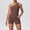 #271-Coffee, variant on Haivin Women's One-Shoulder Tank Top and Shorts Set, for Fitness Yoga Running Sports, Casual Outdoor Athletic Wear