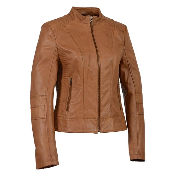 Milwaukee Leather SFL2860 Women's Saddle Zip Front Stand Up Collar Leather Jacket X-Small