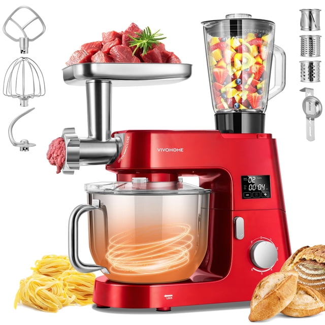 Batidora de pie VIVOHOME 7.5 qt 660 W de 6 velocidades multifuncional
