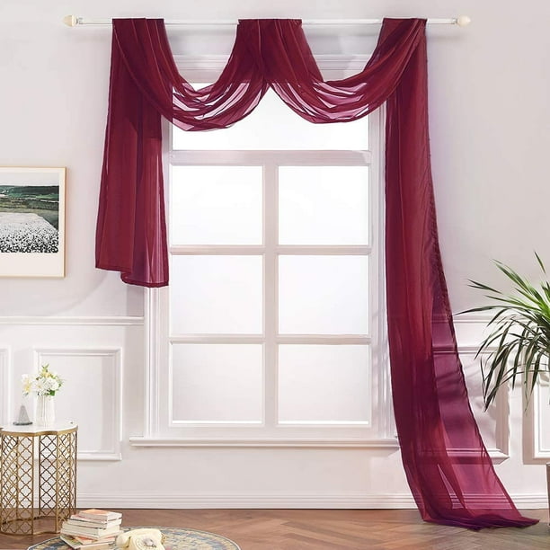 How to dress a window with voile sale scarf