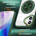 thumbnail image 4 of Cover for iPhone 16 Case with Ring Holder Magnetic Black Compatible with Magsafe Wireless Charger iPhone 16 Phone Case Clear Shockproof Rugged (Green), 4 of 14