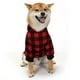 thumbnail image 1 of Sudadera con capucha para perro, además de terciopelo negro y rojo a cuadros, ropa informal para perros medianos y grandes, cómoda y cálida para mascotas, 1 of 5