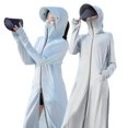 thumbnail image 2 of Fjuchai Veste de Protection Solaire UV à Manches Longues pour Femmes UPF 50+ avec Poches, 2 of 7