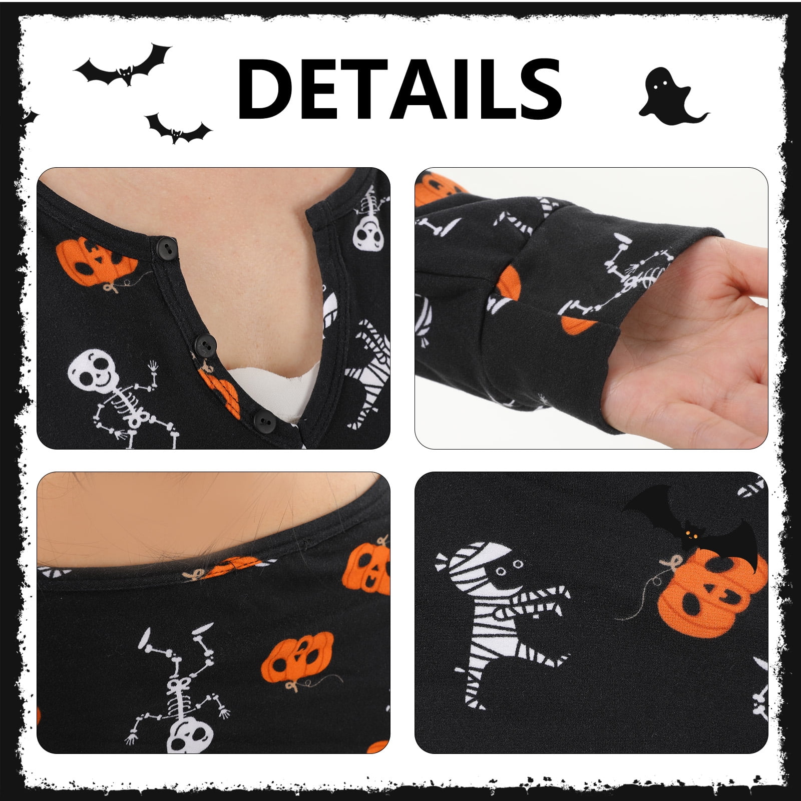 Matching Pajamas Set Adult Pumpkin Skeleton Pjs Onesie Sleepwear for Women Men Halloween Christmas Couples Loungewear