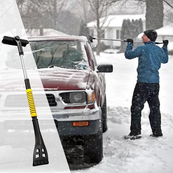 Rapeiae 3-in-1 Snow Shovel Car Windshield Ice Scraper with Snow Brush Window Snow Removal Brush Commonly Used Retractable Snow Removal Brush Tool In Winter