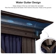 thumbnail image 5 of PURPLE LEAF 10 X 14 Permanent Hardtop Gazebo Netting and Curtains Deck Backyard Heavy Duty Sunshade Metal Roof All Weather Outdoor Pavilion Canopy Patio, 5 of 9
