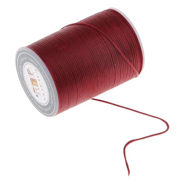 98 Yards Leather Sewing Waxed Thread 0.8mm Flat Cord Leather Hand Stitching Sewing Repairing Leather , Leather Craft Diy, Bookbinding Red