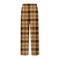 thumbnail image 6 of JGNGSHN Men's Lightweight Lounge Pajama Pants, Cotton Plaid Sleepwear with Drawstring Waist, Loose Fit & Comfortable Design, 6 of 8