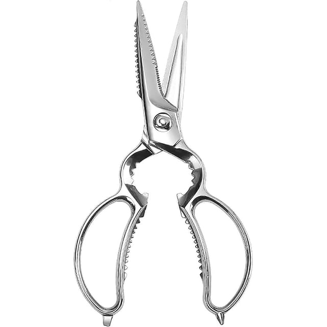 Japanese Kitchen Scissors All Purpose, 8.5 inch All Steel Heavy Duty Kitchen Shears, Professional Removable Poultry Shears for Cutting Chicken, Fish a