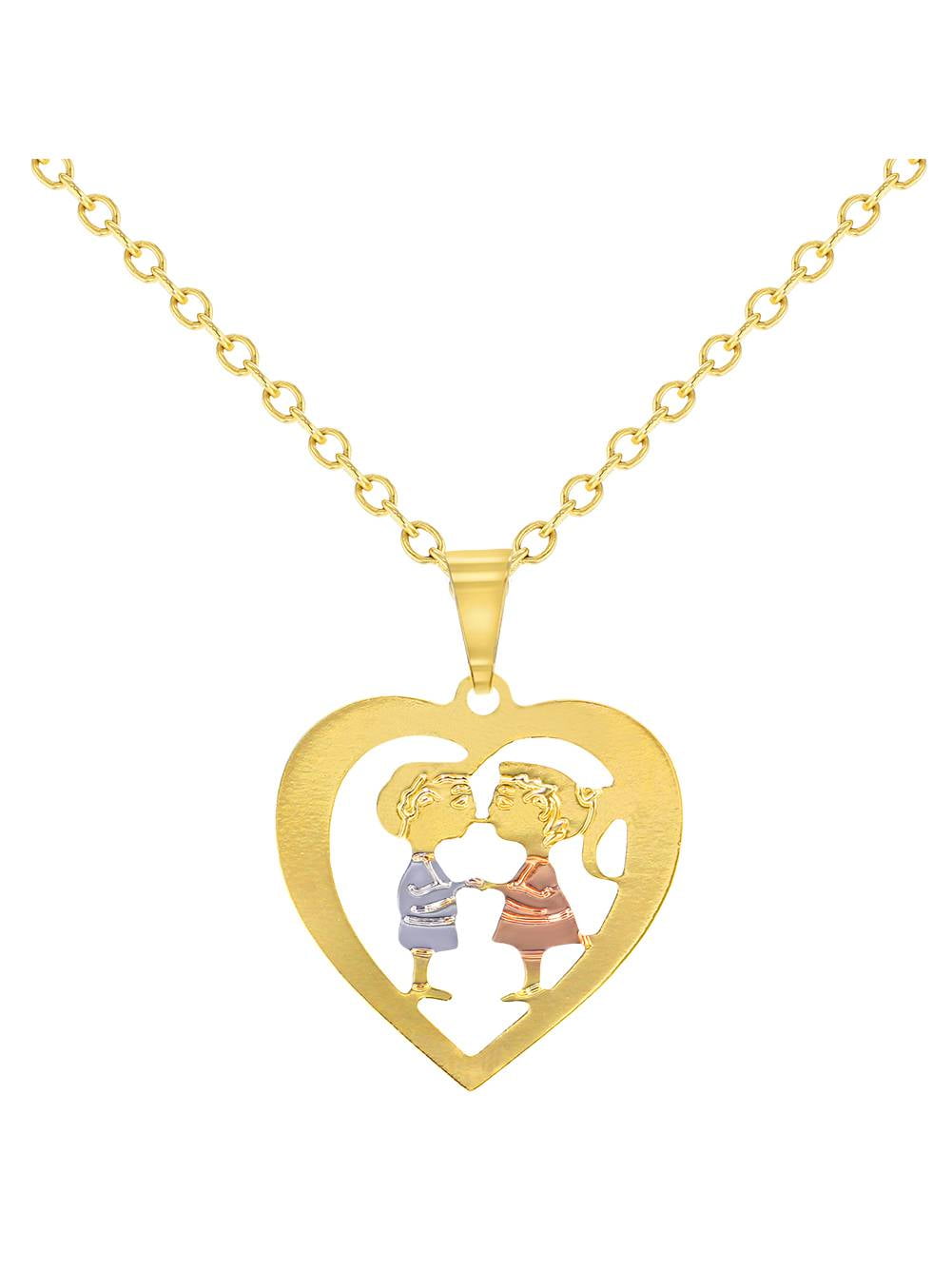 Valentine's Day Valentine's Day Gift Charm Pendant For Mom Zircon Stone Necklace Round Necklace 14K Gold Bagel Pendant For Her