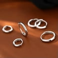 thumbnail image 2 of GKNET Surgical Steel Small Round Huggie Hoop Earrings Trendy Delicate Jewelry Gift For Her/Him-Black-14mm, 2 of 9