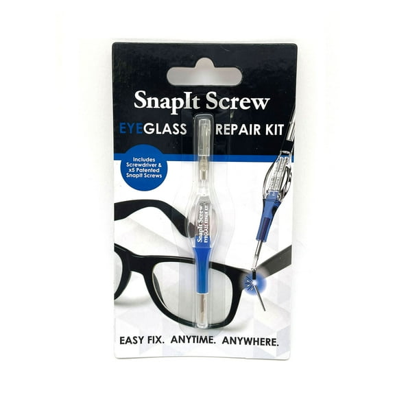 SnapIt Eyeglass Repair Kit with Screwdriver and Five Screws