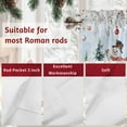 thumbnail image 7 of Valance Curtains for Kitchen Windows Xmas Snowman Silver Pine Tree StarRod Pocket Valance Winter Snowflake Xmas BallShort Window Curtain Topper for Bedroom Living Room Bathroom 42x12in, 7 of 7