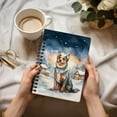 thumbnail image 3 of Hello Winter Australian Cattle Dog Welcome Snowy Night Watercolor Vintage Spiral Bound Journal Heeler Lover Gifts 5x7in Spiral Notebook - 01011, 3 of 5