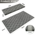 thumbnail image 3 of PURE ERA Bullnose Carpet Stair Treads Cover with Matching Landing Mat Rug for Wooden Steps Tape Free Non-Slip (Gray Diamond Trellis), 3 of 10