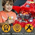 thumbnail image 4 of Playbees Red Truck Engine Repair Toy - Large Mechanic Take Apart Toy, Kids 3-8, 4 of 6
