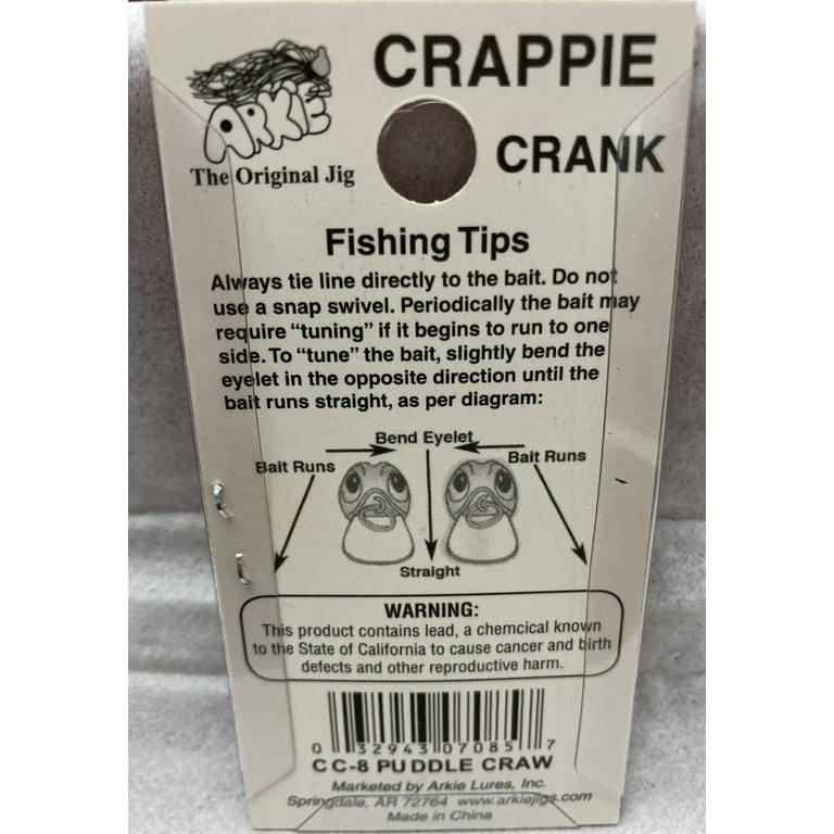 Arkie Lures Crappie Crankbait Craw Puddle Craw - 1 Each