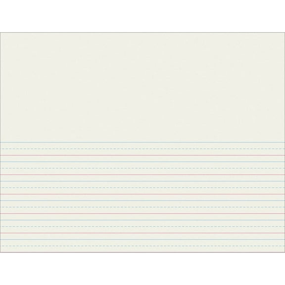 Pacon Storybook Paper for D'Nealian Programs 8-1/2" x 11" 1/2" Long Way Ruled White 500 Sheets/Pack