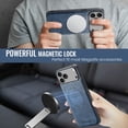 thumbnail image 5 of Decase Wallet Case for iPhone 17 Pro, Magnetic Back Cover Compatible with Mag-Safe, Premium PU Leather Slim Shockproof Protective Phone Case with Detachable Card Holder Kickstand,Blue, 5 of 9