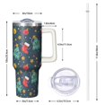 thumbnail image 2 of 40oz Christmas Tree Tumbler with Handle and Straw Lid, Festive Holiday Stainless Steel Mug, Insulated Snowflakes Cup, Xmas Day Gifts for Women, 2 of 4