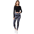 thumbnail image 4 of Women's Geometric/Art Printed Activewear Leggings - Geo Black/ Dark Gary, S, 4 of 5