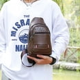 thumbnail image 4 of Bolsa Moda PU cuero pecho paquete hombro antirrobo cintura riñonera dinero monedero Sywqhk Para Estrenar, 4 of 9