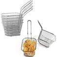 thumbnail image 1 of Mini cestas cuadradas para freír, 4 Uds., 4,1x3,3x2,6 pulgadas, cesta para freidora de acero inoxidable, filtro para alimentos fritos, patatas fritas, 1 of 5