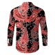 thumbnail image 4 of Camisas s Para Hombre Manga Larga Camisas estampadas informales de manga larga para otoño e invierno para hombre, blusas superiores a la (Red, XL), 4 of 5