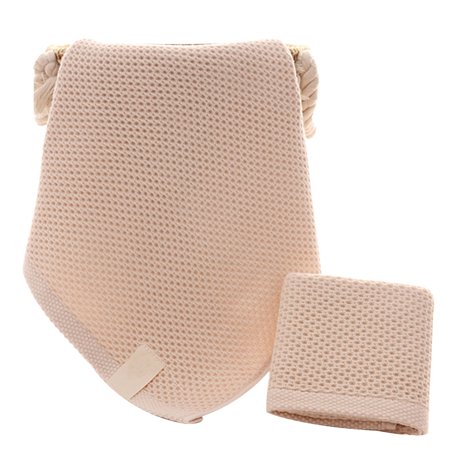 Hemobllo Beige Cotton Waffle Weave Towels - Thick Soft Absorbent Machine Washable for Bathroom Kitchen and Multi-Purpose Use