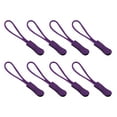 thumbnail image 1 of Linyer 8 Pieces Zipper Pull Puller Lightweight Rope Fixer Multi-Purpose Replacement Buckle Bags Suitcase Accessories Textiles Purple, 1 of 4