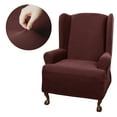 thumbnail image 1 of Mainstays Pixel 1-Piece Stretch Wing Chair Slipcover, Wine, 1 of 7