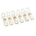 thumbnail image 1 of Clips metálicos de cola larga, suministros de papelería para oficina, clips de carpeta de alambre hueco, papel 6 piezas 5.3x2cm, 1 of 9