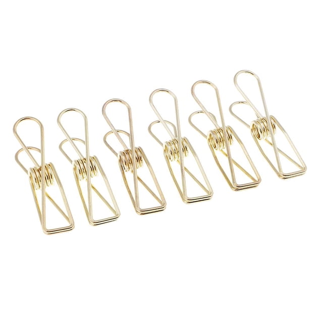 Clips metálicos de cola larga, suministros de papelería para oficina, clips de carpeta de alambre hueco, papel 6 piezas 5.3x2cm
