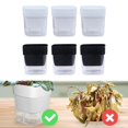 thumbnail image 4 of Mosiee 3 Pcs Pots Auto-Arrosants avec Drainage Réservoir Visible Pots Double Couche Plastique, 4 of 8