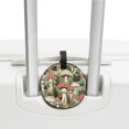 thumbnail image 3 of mushroom Set of 2pcs PU Leather Round Suitcase Tags with Privacy Cover and Name ID Tag - Ideal for Travel Luggage, Handbags, Backpacks, School Bags, 3 of 6