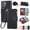 Black, variant on Crossbody Wallet Case for Samsung Galaxy S22 Ultra with Wrist Strap & Shoulder Strap, Zipper Purse with Magnetic Clasp Stand Card Holder, PU Leather Shockproof Cover for Samsung Galaxy S22 Ultra, Pink