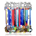 thumbnail image 2 of Lapetale Fashion Medal Hanger Holder Display Wall Rack Frame Shelf In 16"" Long-Medal Hanger Awards Ribbon Cheer Gymnastics Soccer Softball Holder Display Custom Rack For Sports Medals Easy To Install, 2 of 4