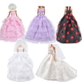 thumbnail image 1 of Barbie Accessoires de Vêtements, Robe de Princesse pour Poupée Robe de Soirée 5 Modèles, 1 of 5