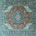 thumbnail image 1 of Ahgly Company Indoor Square Persian Light Blue Traditional Area Rugs, 7' Square, 1 of 4