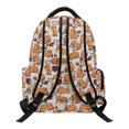 thumbnail image 2 of FUIALDOLG Capybara Coffee School Bag with Breathable Padded Straps, 17 Inch Durable Multi Pocket Bookbag for Elementary Back to School, 2 of 9