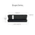 thumbnail image 2 of Ecopots Bruges Mini Durable Modern Rectangular Indoor/Outdoor Recycled Based Composite Flower Pot Planter with Saucer, Dark Grey, 10", 2 of 4