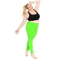 thumbnail image 3 of Stretch Is Comfort Women's Oh so Soft PS Leggings Neon Lime 4X, 3 of 6