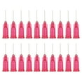 thumbnail image 1 of 25 agujas de dispensación, 102 piezas de 1/2 pulgada, agujas de dispensación de punta roma con bloqueo Luer para rellenar tintas líquidas, adhesivos, aceites, color rojo rosa, 1 of 7