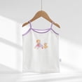 thumbnail image 2 of Taqqpue Girls Tank Tops Sleeveless Undershirts Casual Basic Dance Cami Top Prints Spaghetti Strap Camisole 2-12 Years, 2 of 3