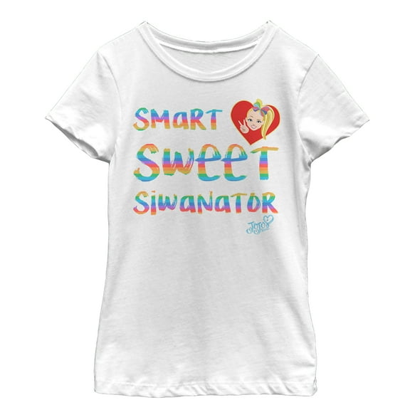 Jojo Siwa Girls' Smart Sweet Siwanator T-Shirt