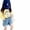 F56 Blue, variant on Likimi Toddler Girls Denim Shorts With Pocket Elastic Waist Solid Color Fashionable Casual Summer Shorts Black Size 7-8 Years