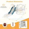thumbnail image 3 of Costway Toddler Slide and Swing Set 4-in-1 Indoor Playground with Extended Slide & Swing Blue, 3 of 10