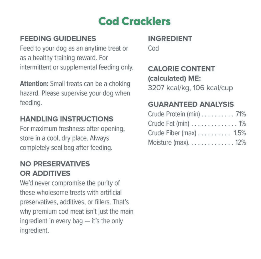 Dr. Marty Cod Cracklers Freeze Dried Cod Dog Treats, 4-oz (2 Pack)