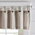 thumbnail image 3 of Elrene Home Fashions Tucker Ticking Stripe Window Curtain Kitchen Valance, 60" W x 15" L (1, Linen, 3 of 7